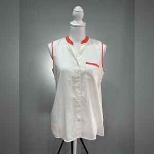 CLEARANCE! Cream Spense Semi-Sheer Blouse Size M EUC